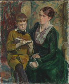 Mrs. Esther Cederhvarf with Her Son, 1916. Creator: Magnus Enckell