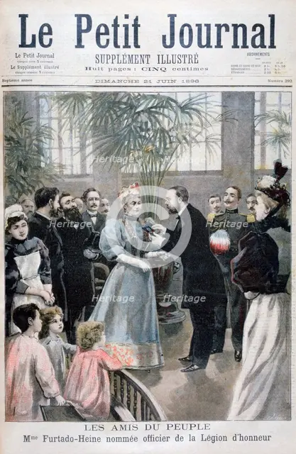 Mrs Furtado-Heine named Officer of the Legion of Honour, 1896. Creator: F Meaulle.