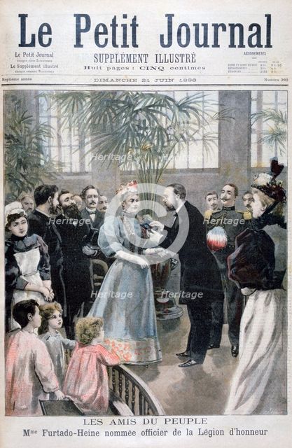 Mrs Furtado-Heine named Officer of the Legion of Honour, 1896. Creator: F Meaulle.