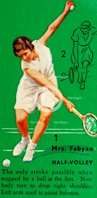 'Mrs. Fabyan - Half-Volley', c1935. Creator: Unknown.