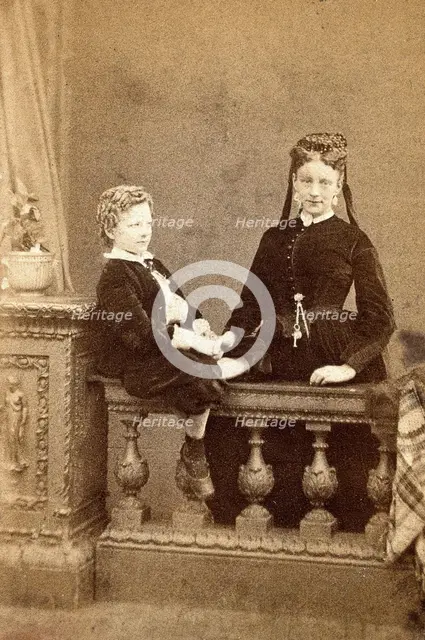 Mrs Farrell & son, c1880s. Creator: Unknown.