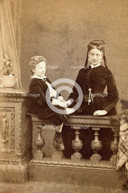 Mrs Farrell & son, c1880s. Creator: Unknown.