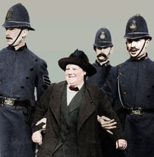 Mrs Flora Drummond, arrested in Hyde Park, London, 1914, (1935)