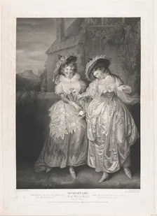 Mrs. Ford and Mrs Page (Shakespeare, Merry Wives of Windsor, Act 2, Scene 1), 1793. Creator: Robert Thew
