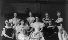 Mrs. Frances F. Cleveland and wives of...in Frances B. Johnston's studio...Washington DC, c1897. Creator: Frances Benjamin Johnston