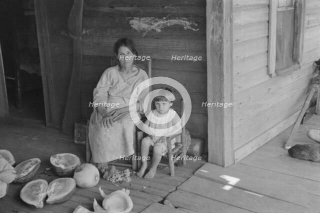 Mrs. Frank Tengle and Laura Minnie Lee Tengle, Hale County, Alabama, 1936. Creator: Walker Evans.