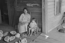 Mrs. Frank Tengle and Laura Minnie Lee Tengle, Hale County, Alabama, 1936. Creator: Walker Evans