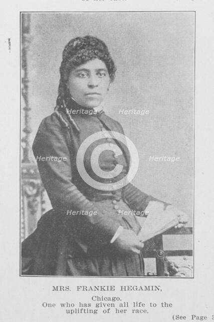 Mrs. Frankie Hegamin; Chicago; One who has given all life to the uplifting of her race, 1907. Creator: Unknown.