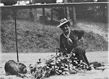 Mrs. Franklin Adams, nee Harriet Chalmers, at Zoo, 1912. Creator: Harris & Ewing