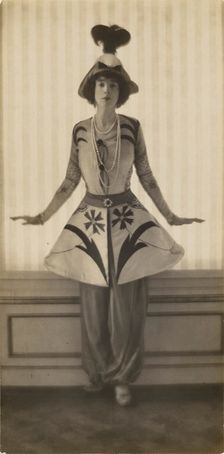 Mrs. Gertrude Vanderbilt Whitney, in a Costume by Leon Bakst, 1913. Creator: Baron Adolf Edward Sigismond de Meyer