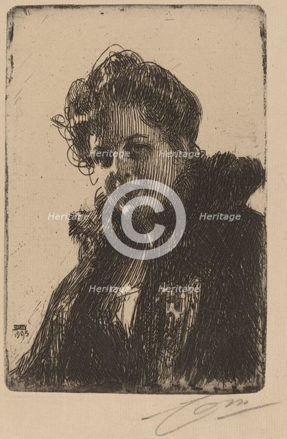 Mrs. Granberg, 1903. Creator: Anders Leonard Zorn.