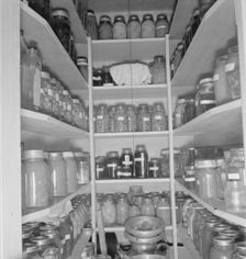 Mrs. Granger's storeroom, Yamhill farms, Yamhill County, Williamette Valley, Oregon, 1939. Creator: Dorothea Lange
