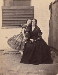Mrs. Greenhow and Daughter, Imprisoned in the Old Capitol, Washington, 1862. Creator: Alexander Gardner