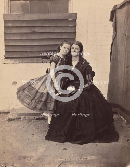 Mrs. Greenhow and Daughter, Imprisoned in the Old Capitol, Washington, 1862. Creator: Alexander Gardner.