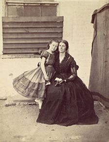 Mrs. Greenhow and Daughter, Imprisoned in the Old Capitol, Washington, 1862. Creator: Alexander Gardner