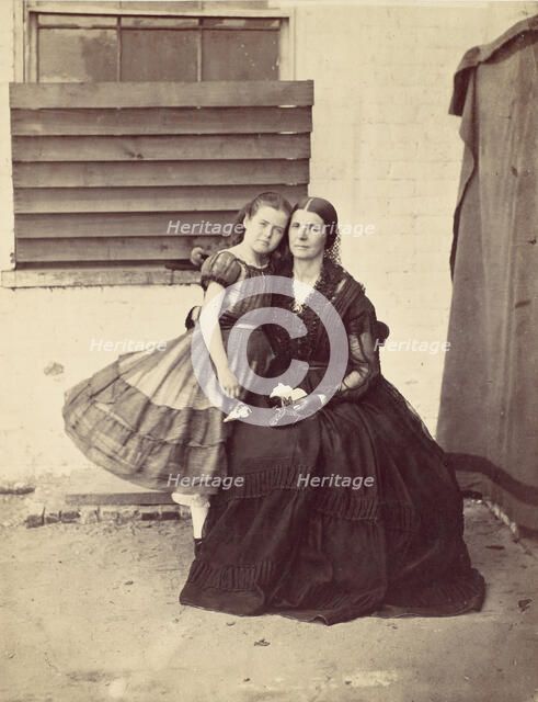 Mrs. Greenhow and Daughter, Imprisoned in the Old Capitol, Washington, 1862. Creator: Alexander Gardner.