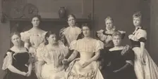 Mrs. Grover Cleveland and the Wives of Members of President Grover Cleveland's Cabinet, 1897. Creator: Frances Benjamin Johnston
