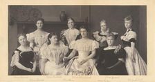 Mrs. Grover Cleveland and the Wives of Members of President Grover Cleveland's Cabinet, 1897. Creator: Frances Benjamin Johnston