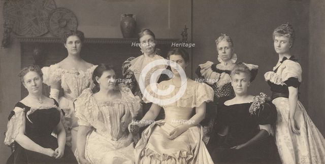 Mrs. Grover Cleveland and the Wives of Members of President Grover Cleveland's Cabinet, 1897. Creator: Frances Benjamin Johnston.