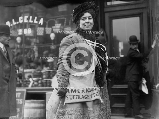 Mrs. H. Riordan, suffragette, New York, 1910. Creator: Bain News Service.