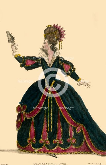 'Mrs. Hartley in the Character of Mary Queen of Scots', 1777.  Creator: J Thornthwaite.