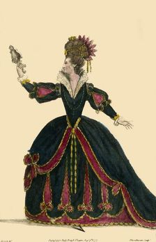 Mrs. Hartley in the Character of Mary Queen of Scots 1777. Creator: J Thornthwaite