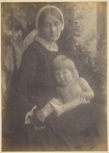 Mrs. Herbert Duckworth with Gerald Duckworth, 1872. Creator: Julia Margaret Cameron