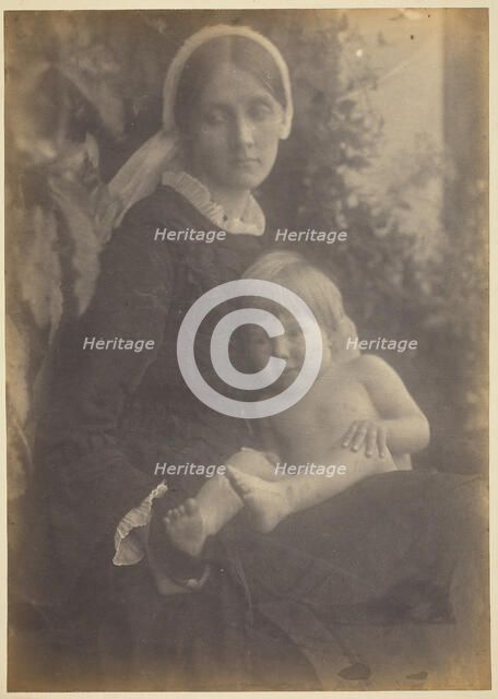 Mrs. Herbert Duckworth with Gerald Duckworth, 1872. Creator: Julia Margaret Cameron.