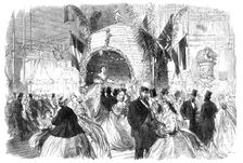 Mrs. Howard Paul’s Beehive, at the Royal Dramatic College Festival, in the Crystal Palace, 1865. Creator: Unknown