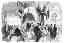 Mrs. Howard Paul’s Beehive, at the Royal Dramatic College Festival, in the Crystal Palace, 1865. Creator: Unknown