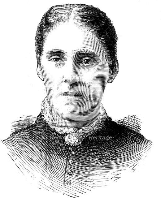 Mrs Houghton, wife of Reverend John Houghton, 1886. Artist: Unknown