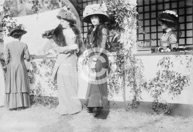 Mrs. J. Gordon Douglas, Mrs. Fred Beach at Hope Farm Fair, 1912. Creator: Bain News Service.