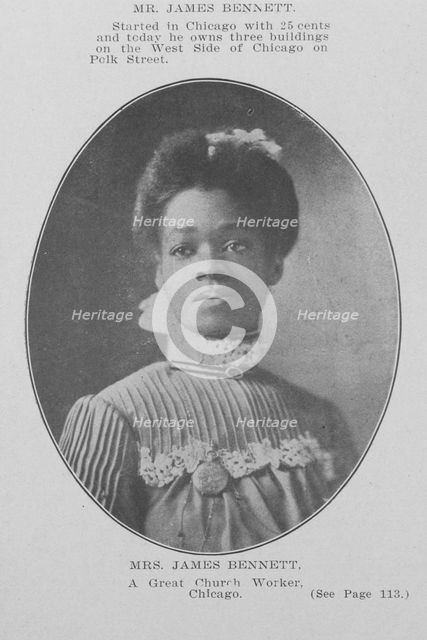 Mrs. James Bennett; A great church worker, Chicago, 1907. Creator: Unknown.