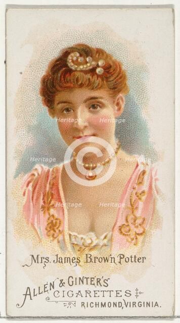 Mrs. James Brown Potter, from World's Beauties, Series 1 (N26) for Allen & Ginter Cigarett..., 1888. Creator: Allen & Ginter.