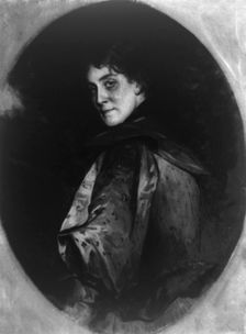 Mrs. John B. Henderson, half-length portrait, facing slightly left, between 1890 and 1910. Creator: Frances Benjamin Johnston