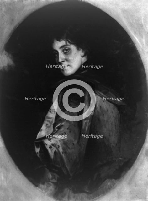 Mrs. John B. Henderson, half-length portrait, facing slightly left, between 1890 and 1910. Creator: Frances Benjamin Johnston.