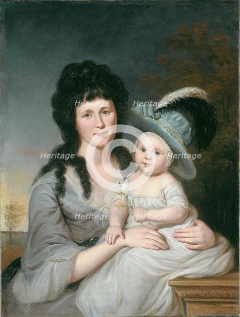 Mrs. John Nicholson (Hannah Duncan) and John Nicholson, Jr., 1790. Creator: Charles Willson Peale.