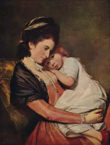 Mrs Johnstone and her Son (?) 1775-1780, (c1915). Artist: George Romney