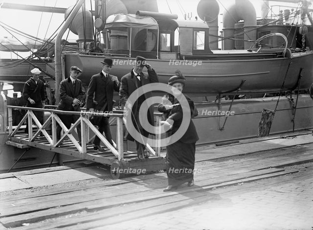 Mrs. Josephus Daniels, Target Practice, 1913. Creator: Harris & Ewing.