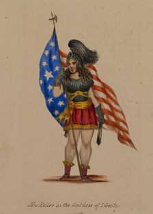 Mrs. Keller as the Goddess of Liberty, 1855-1859. Creator: Alfred Jacob Miller