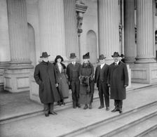 Mrs. Lawrence Lewis, Rep. Simon D. Fess Sen. C. Curtis, between 1910 and 1920. Creator: Harris & Ewing