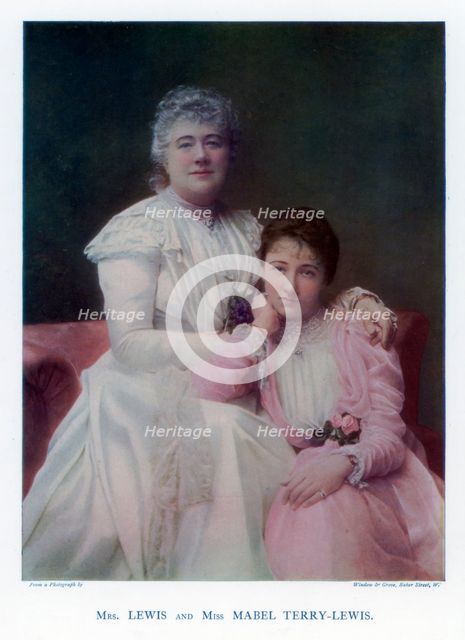 Mrs Lewis (Kate Terry) and Miss Mabel Terry-Lewis, British actresses, 1901.Artist: Window & Grove