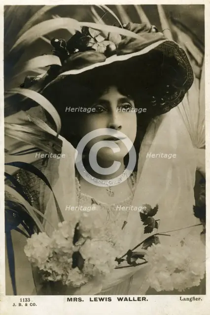 Mrs Lewis Waller, English actress, c1906. Artist: Langfier Photo