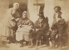 Mrs Logan, Mrs Seton and two unknown men, 1843-1848. Creator: Hill & Adamson