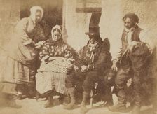 Mrs Logan, Mrs Seton and two unknown men, 1843-1848. Creator: Hill & Adamson