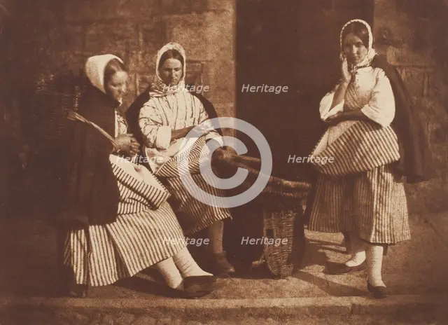 Mrs. Logan and Two Unknown Women, Newhaven, 1843/47, printed c. 1916. Creators: David Octavius Hill, Robert Adamson, Hill & Adamson.