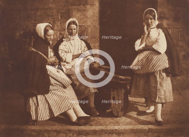 Mrs. Logan and Two Unknown Women, Newhaven, 1843/47, printed c. 1916. Creators: David Octavius Hill, Robert Adamson, Hill & Adamson.