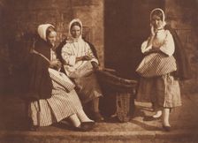Mrs. Logan and Two Unknown Women, Newhaven, 1843/47, printed c. 1916. Creators: David Octavius Hill, Robert Adamson, Hill & Adamson