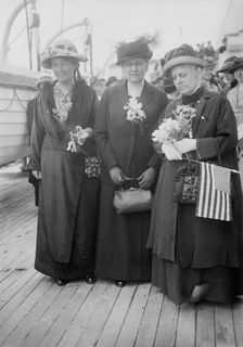 Mrs. P. Lawrence, Jane Addams, Mrs. Lewis F. Post, between c1910 and c1915. Creator: Bain News Service