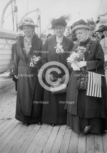 Mrs. P. Lawrence, Jane Addams, Mrs. Lewis F. Post, between c1910 and c1915. Creator: Bain News Service.